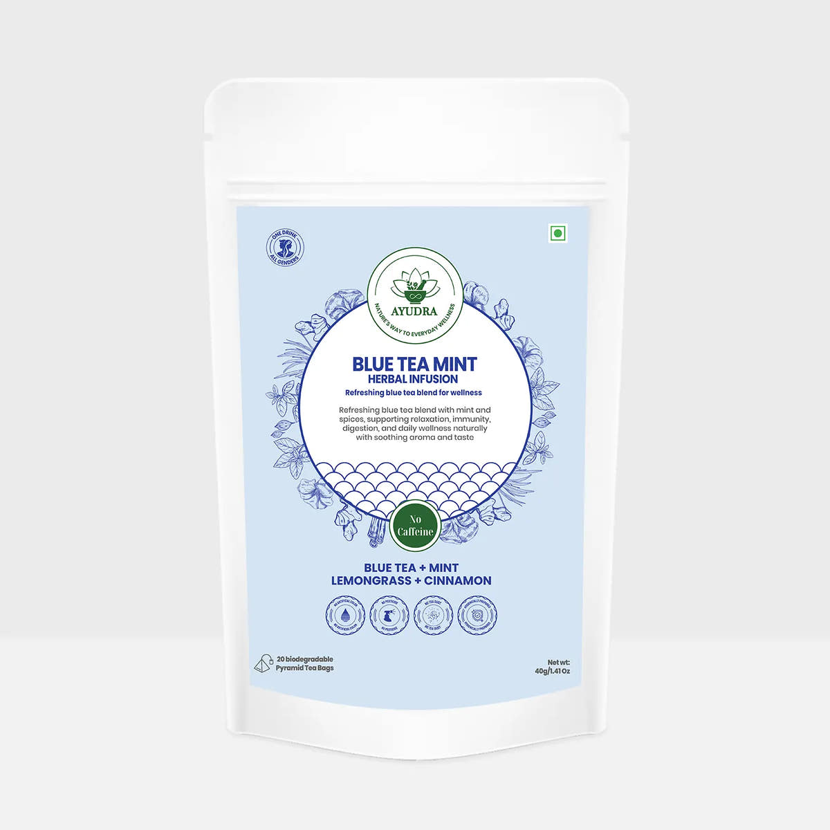 Blue Tea Mint Tisane