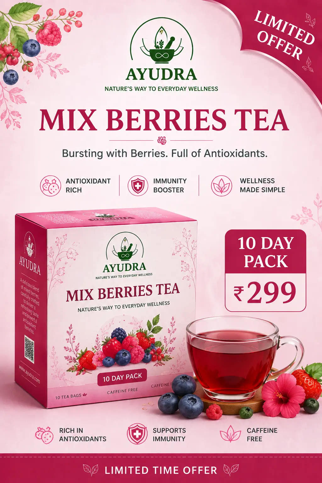 Mix Berries Tea - 10 Day Pack