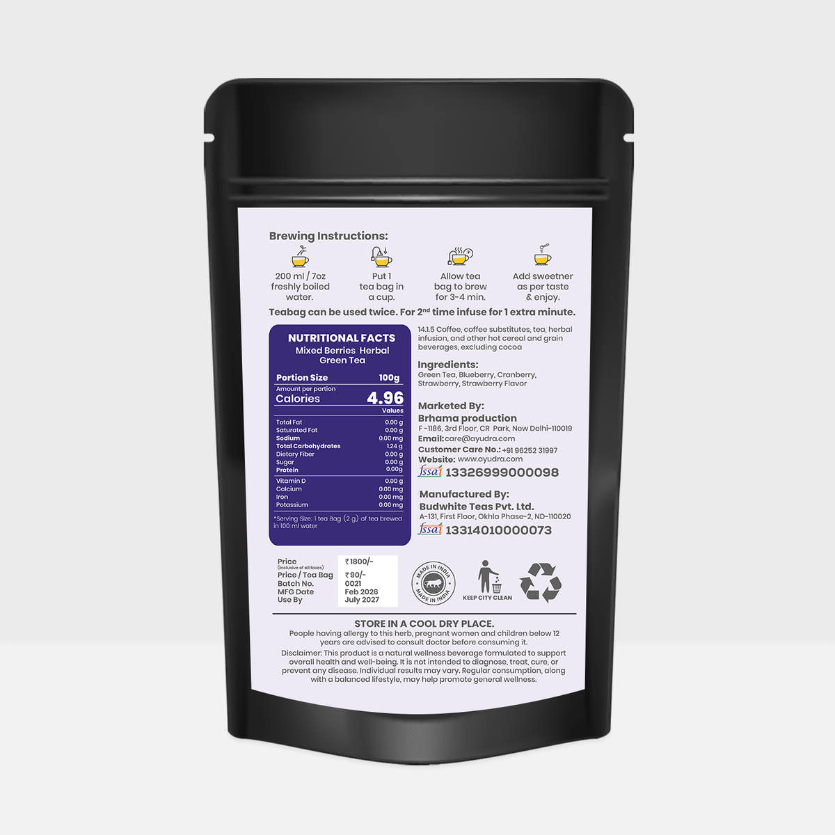 Mixed Berries Green Tea