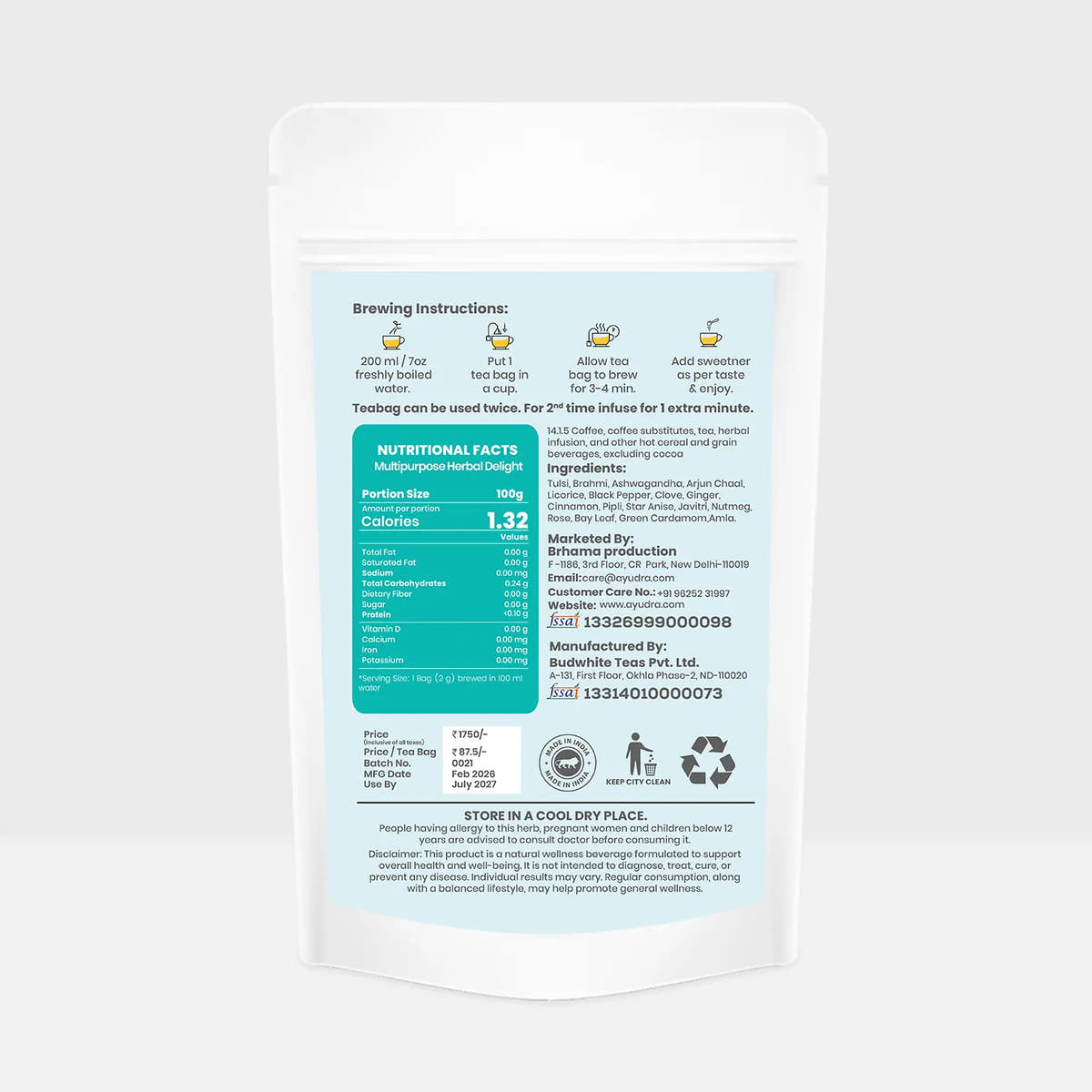 Multipurpose Herbal Delight Tea