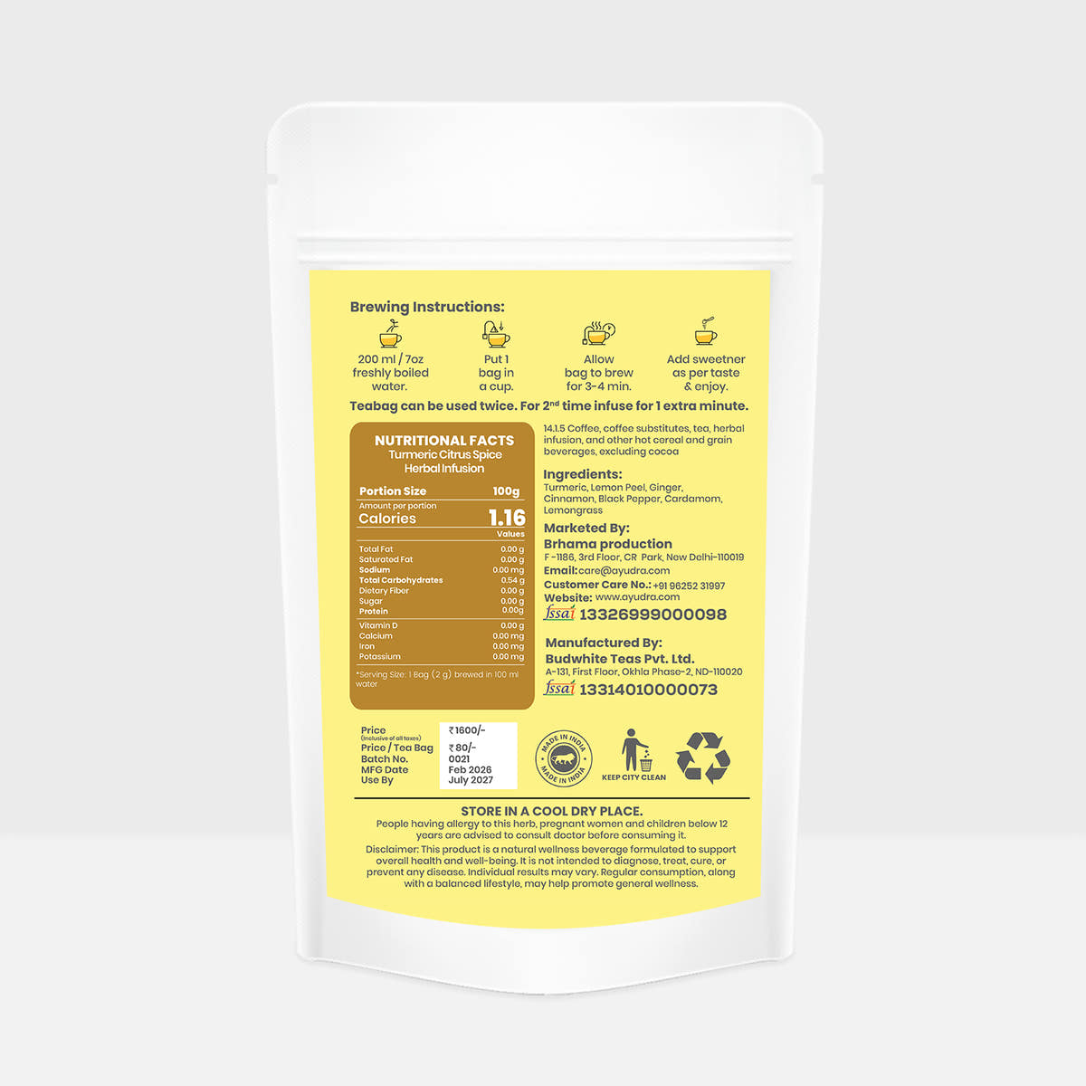 Turmeric Citrus Spice Tea