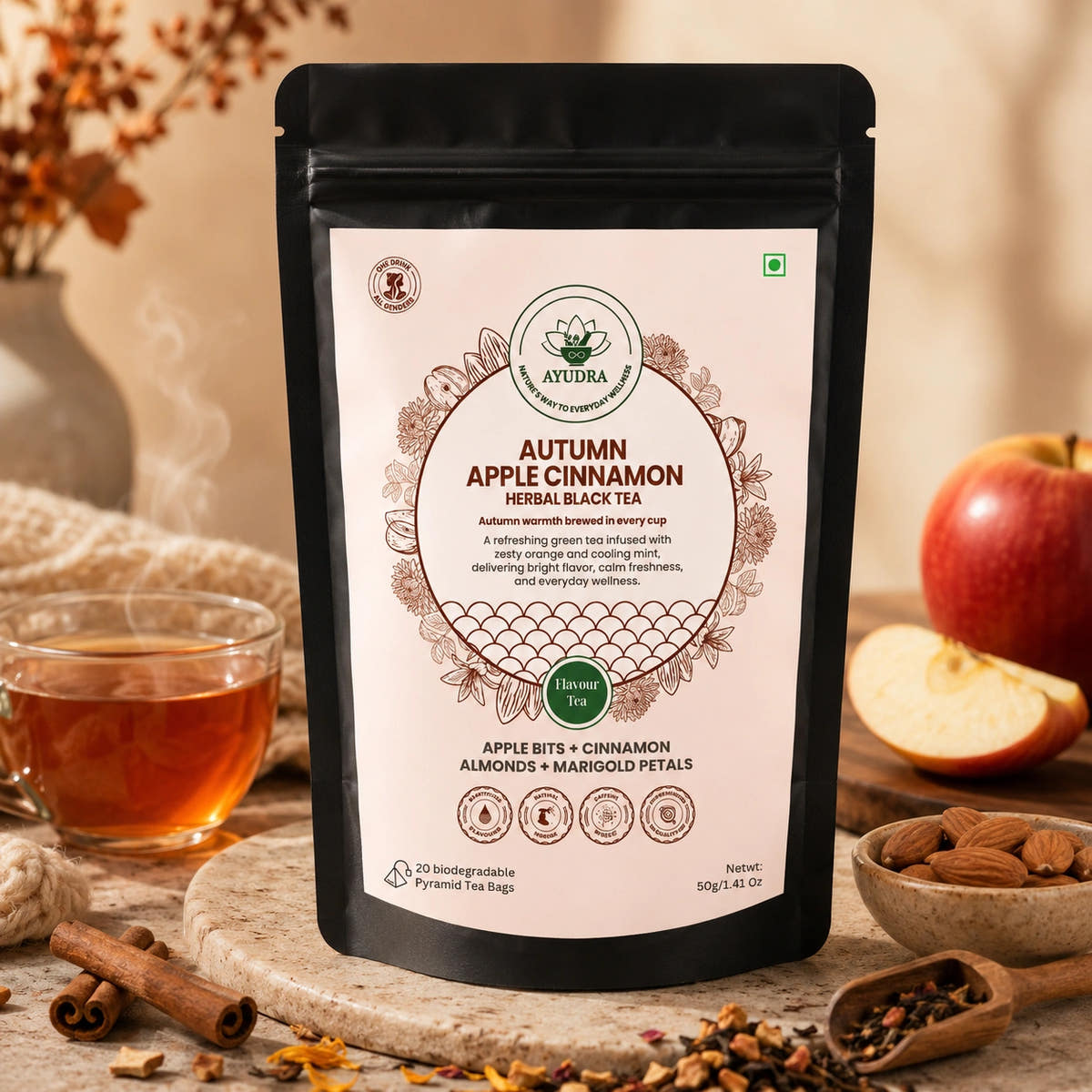 Autumn Black Apple Cinnamon Tea