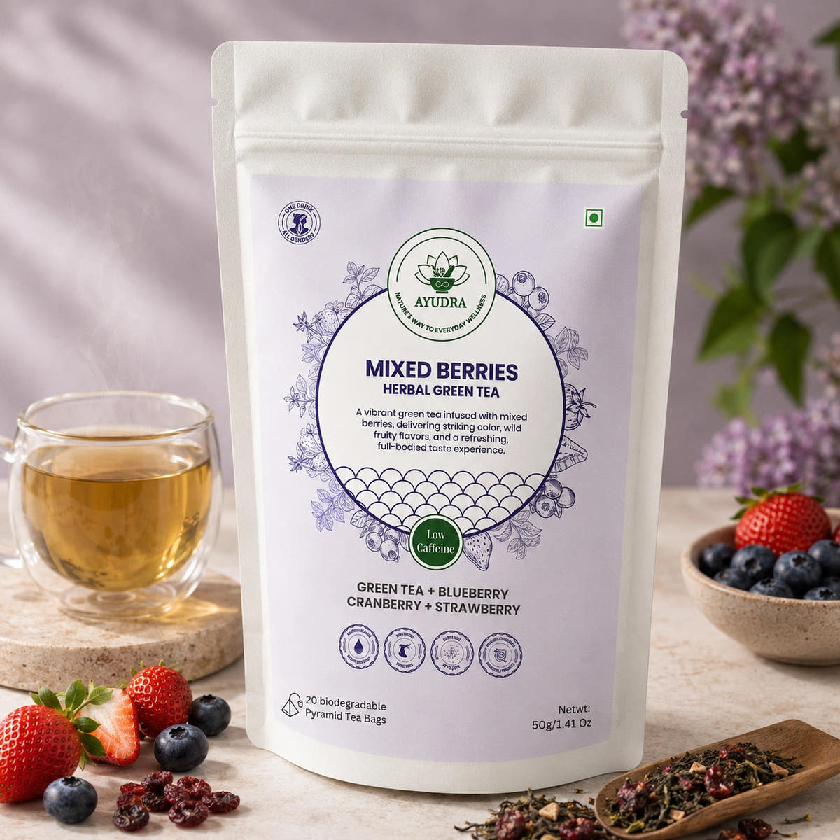 Mixed Berries Green Tea