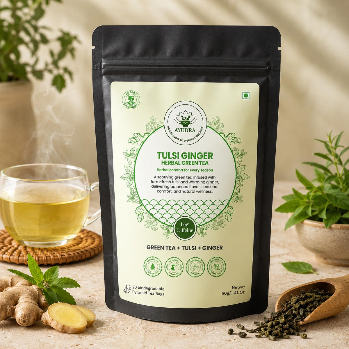 Tulsi Ginger Green Tea